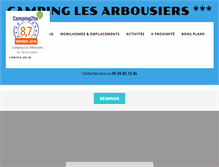 Tablet Screenshot of camping-les-arbousiers.fr